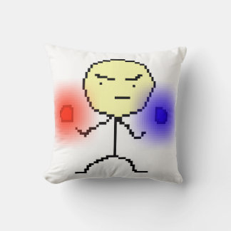 stickman with power throw pillow