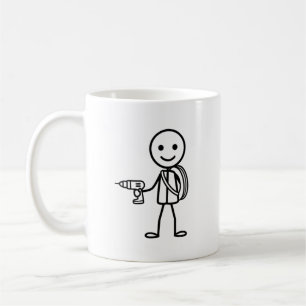Stickmen At Work - The Electrician Coffee Mug