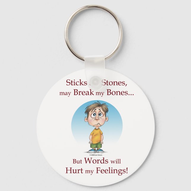 Sticks and Stones Keychain (Front)