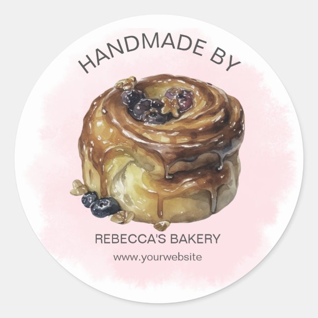 Sticky Buns fait à la main avec Love Sticker (Devant)
