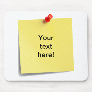 Sticky Note Mouse Mat Template - Add Your Own Text