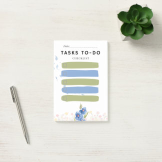 Sticky Note TASKS TO-DO Check Box Blue Orchid