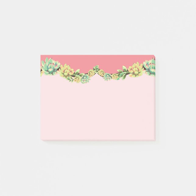 Sticky Notes Bohemian Cactus Succulents Dessert Ca (Front)