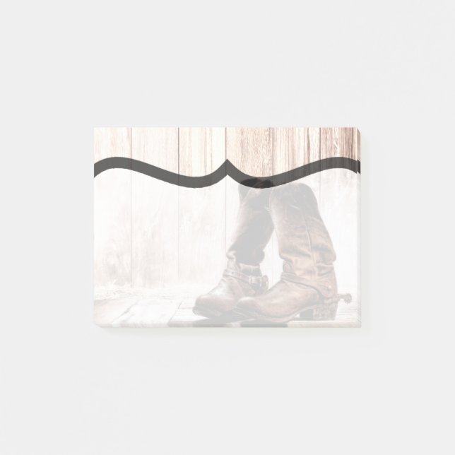 Sticky Notes Boots Country Rustic Western Wear Bar (Front)