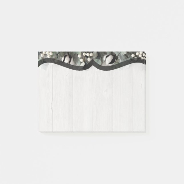 Sticky Notes cotton plant berries barn wood rustic (Front)