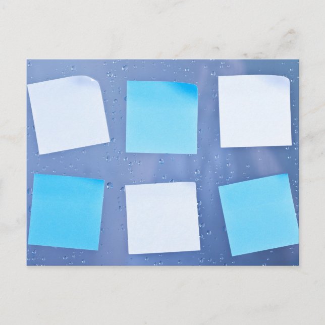 Sticky notes in bathroom postcard (Front)