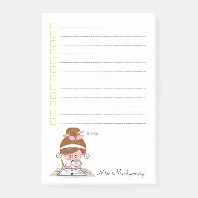 Sticky Notes Lesson Plans Brunette Teacher (Front)