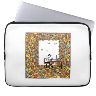 Sticky Notes – Overwhelmed Office Art Laptop Sleeve