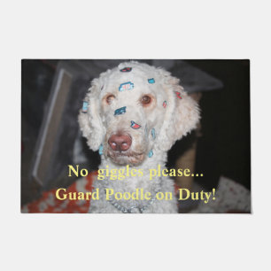 Sticky poodle doormat