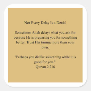 Sticky Reminder Square Sticker
