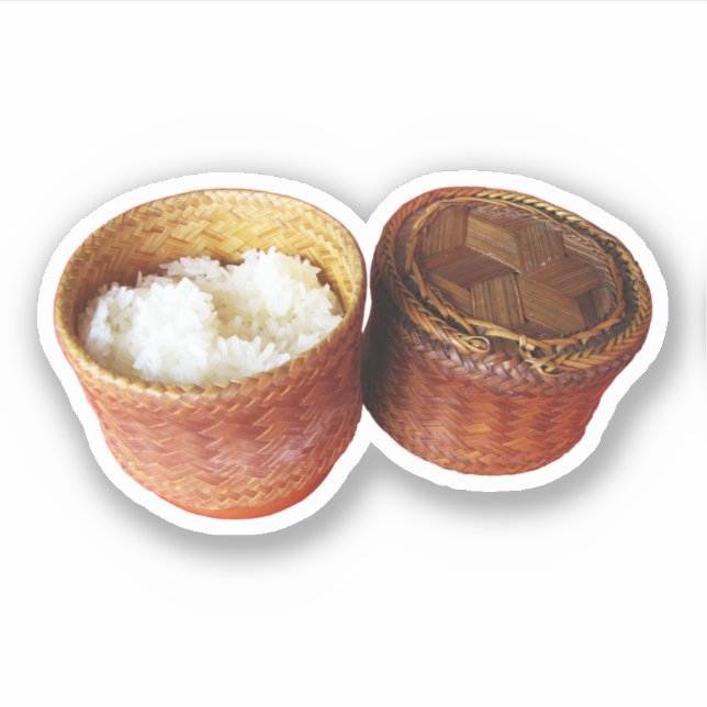 Sticky Rice [Khao Niao] Thai Lao Food (Front)