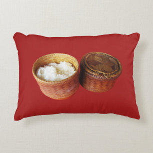 Sticky Rice [Khao Niao] Thai Lao Food Decorative Pillow