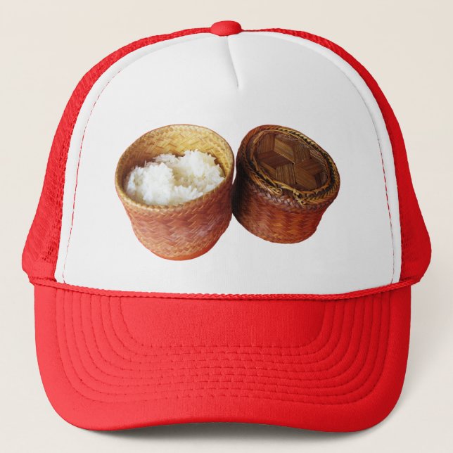 Sticky Rice [Khao Niao] Thai Lao Food Trucker Hat (Front)