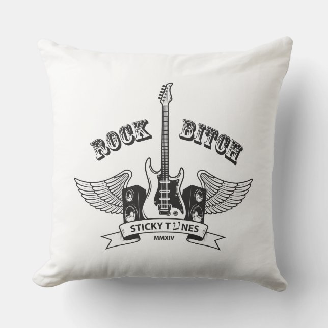 Sticky Tunes | Dekokissen | Rock Style Edition Throw Pillow (Front)