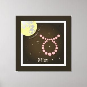 Stier 21 April to 20 May screen Canvas Print