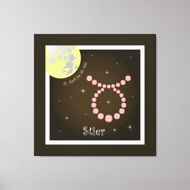 Stier 21 April to 20 May screen Canvas Print (Front)
