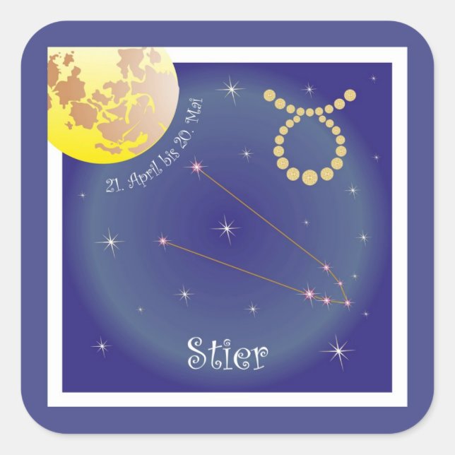 Stier 21 April to 20 May sticker (Front)