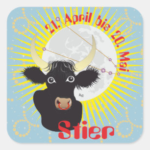Stier 21 April to 20 May sticker