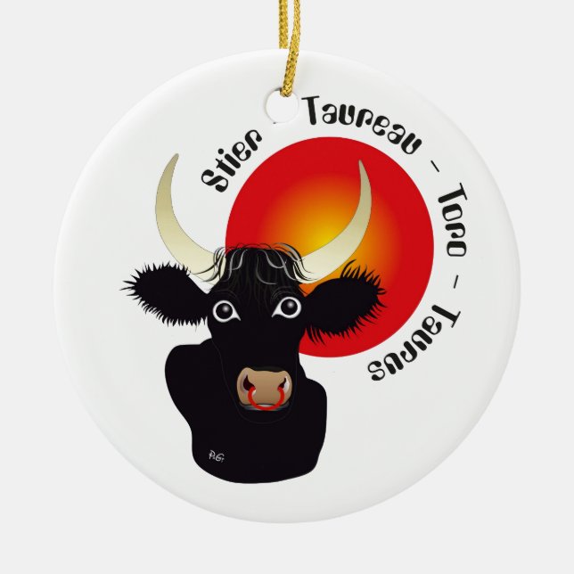 Stier - Sternzeichen Ornament (Front)