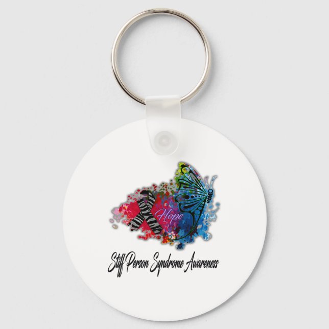 Stiff Person Syndrome Awareness  Keychain (Front)