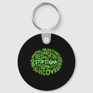 Stigma Mental Health Awareness Warrior Counsellor Keychain