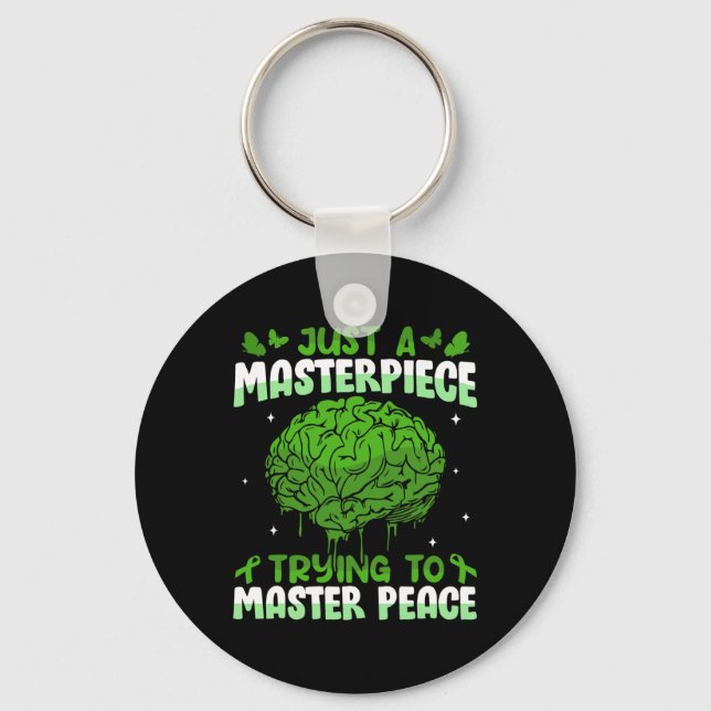 Stigma Mental Health Problems Awareness Mens  Keychain (Front)