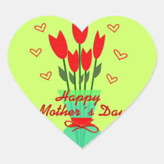 Stiker Heart to Mothers Day Sticker