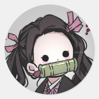 stikers nezuko classic round sticker