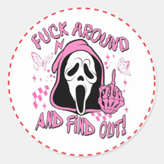 Stikers Scream Classic Round Sticker