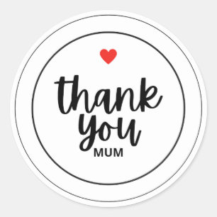 stikers  thank you mum classic round sticker