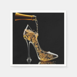 Stiletto and Sparkling Wine Napkin