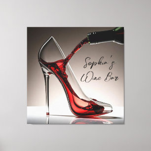 Stiletto and Wine-Wine Bar  Canvas Print