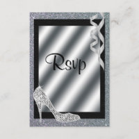 Stiletto et Streamers Glittery Argent RSVP