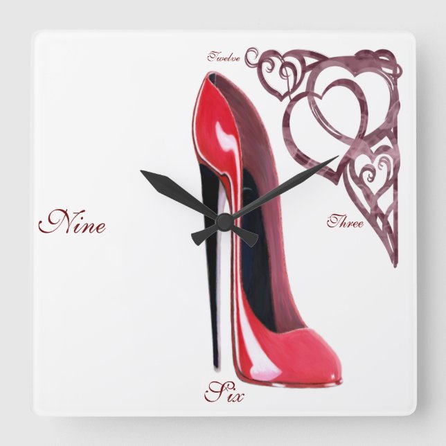 Stiletto Shoe Art Clocks (Front)