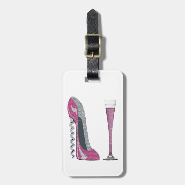 Stiletto Shoe Art Luggage Tags (Front Vertical)