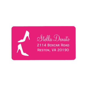 Stilettos Address Labels - Hot Pink