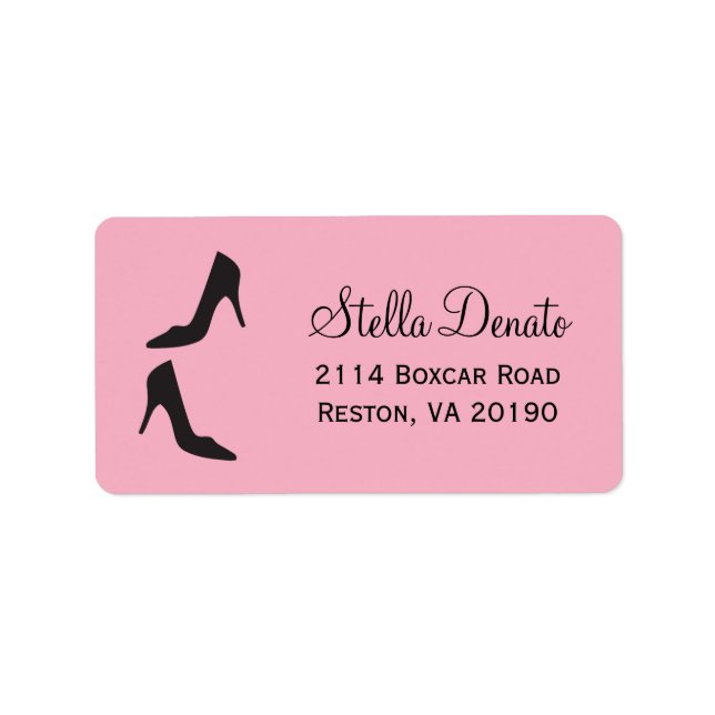 Stilettos Address Labels - Pink (Front)