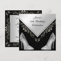 Stilettos & Decorative Swirls 40th Birthday
