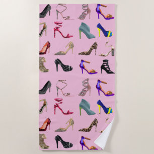 Stilettos High Heel Collage Beach Towel