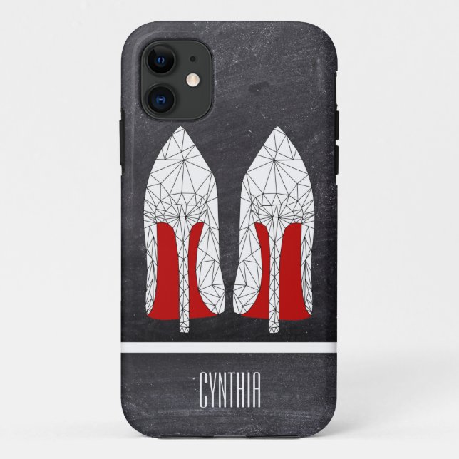 STILETTOS Mesh triangle style in chalkboard Case-Mate iPhone Case (Back)