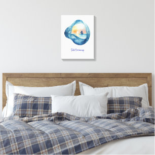 Still Becoming Calm ocean painting Canvas Print