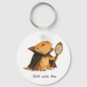 Still Cute Tho Vampire Bearded Dragon Art Keychain