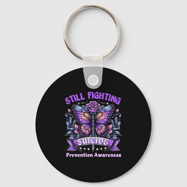 Still Fighting Suicide Prevention Awareness Butter Keychain (Front)