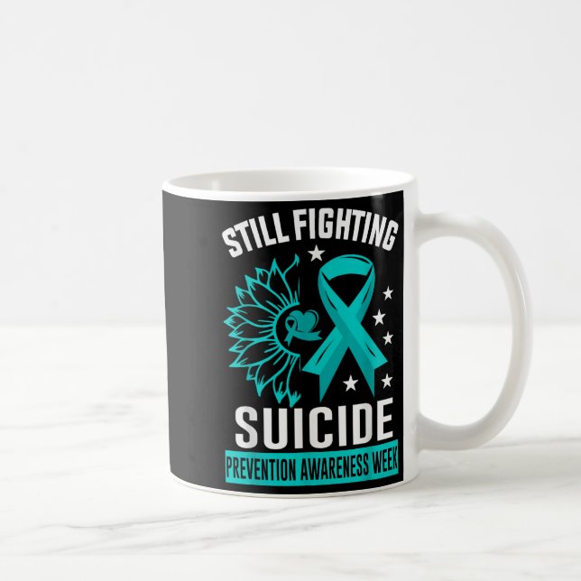 Still Fighting Suicide Prevention Awareness Purple Coffee Mug (Right)