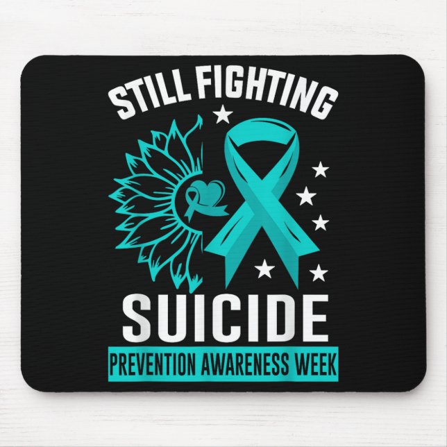 Still Fighting Suicide Prevention Awareness Purple Mouse Pad (Front)