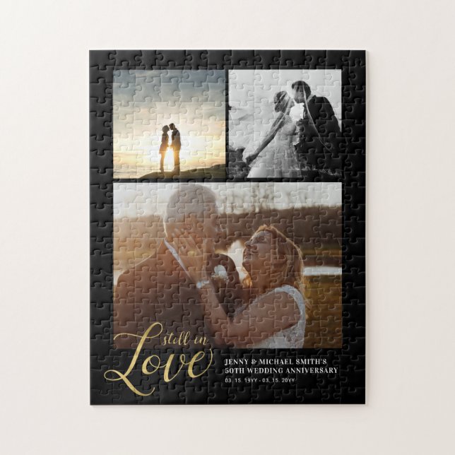 Still in Love | Couple Anniversary Photo Collage J Jigsaw Puzzle (Vertical)