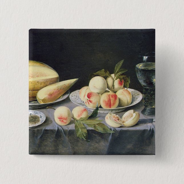 Still Life 2 2 Inch Square Button (Front)