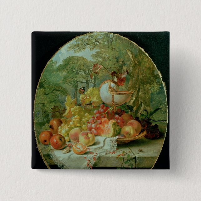 Still Life 2 Inch Square Button (Front)