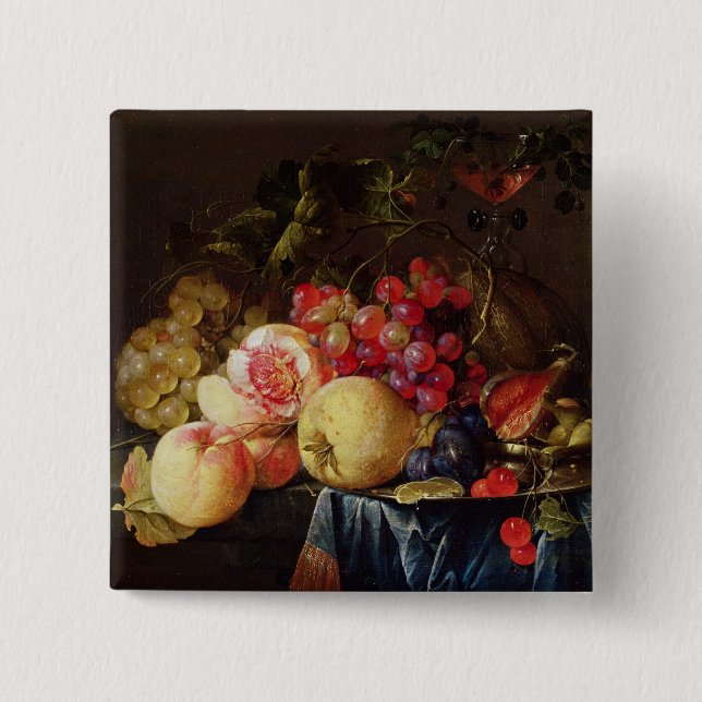 Still Life 2 Inch Square Button (Front)