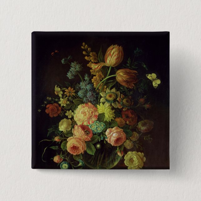 Still Life 2 Inch Square Button (Front)